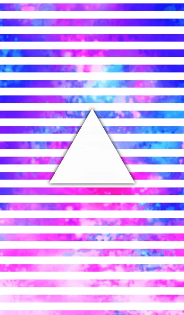 [LINE着せ替え] 宇宙柄ボーダー×三角の画像1