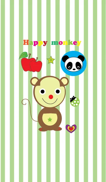 [LINE着せ替え] Happy monkey themeの画像1