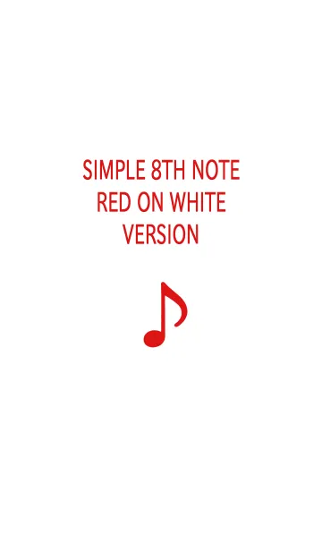 [LINE着せ替え] シンプルエイスノート レッドオンホワイトの画像1