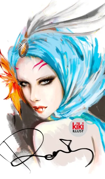 A blue-hooded girlの着せ替えメイン画像
