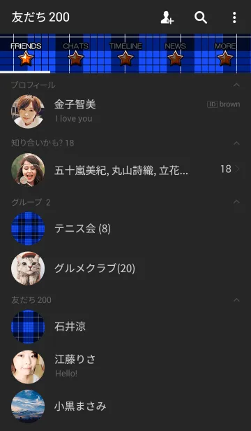 [LINE着せ替え] TARTAN＆STAR BLUEの画像2