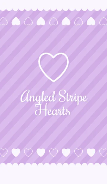 [LINE着せ替え] Angled Stripe Hearts - Purple -の画像1