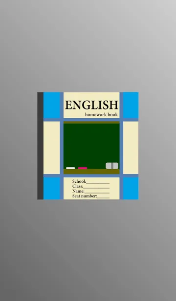 [LINE着せ替え] English homework bookの画像1