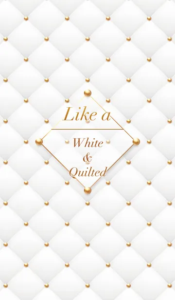 [LINE着せ替え] Like a - White ＆ Quilted #Starの画像1