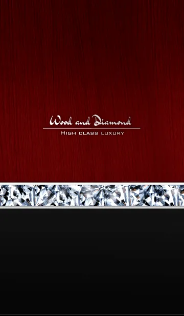 [LINE着せ替え] Wood ＆ Diamond HCL * Redの画像1