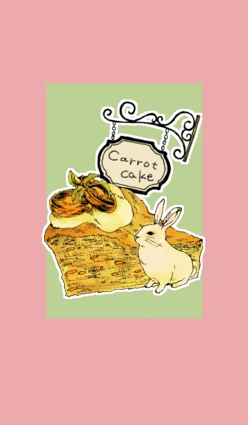 [LINE着せ替え] Rabbit＆carrot cakeの画像1