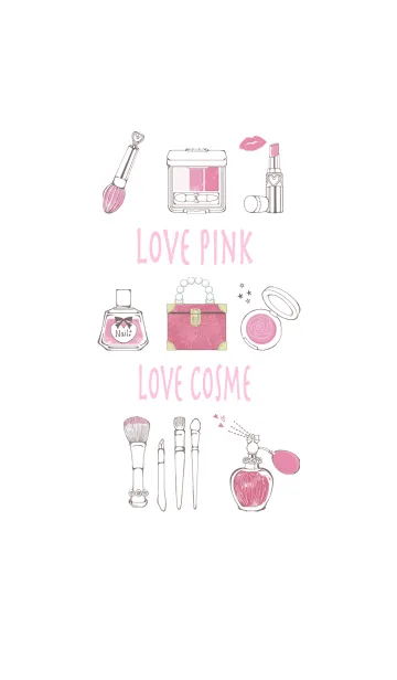 [LINE着せ替え] LOVE PINK LOVE COSMEの画像1