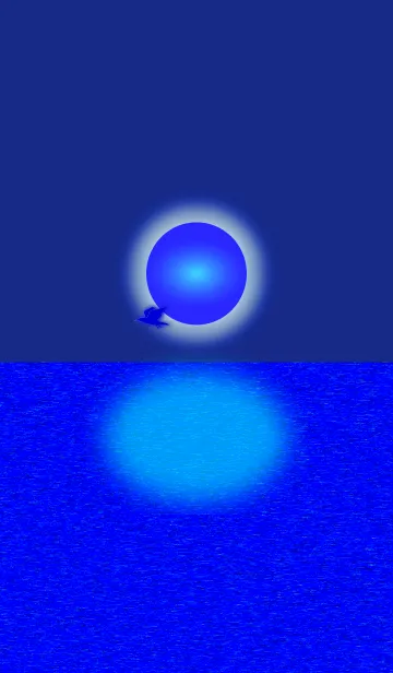 [LINE着せ替え] 海の上の青い太陽の画像1