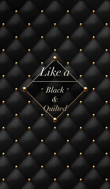 [LINE着せ替え] Like a - Black ＆ Quilted #Catsの画像1