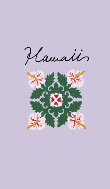 [LINE着せ替え] Hawaiian quilt purpleの画像1