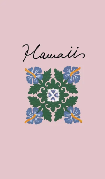 [LINE着せ替え] Hawaiian quilt Pinkの画像1
