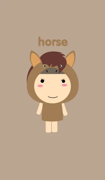 [LINE着せ替え] girl horse themeの画像1