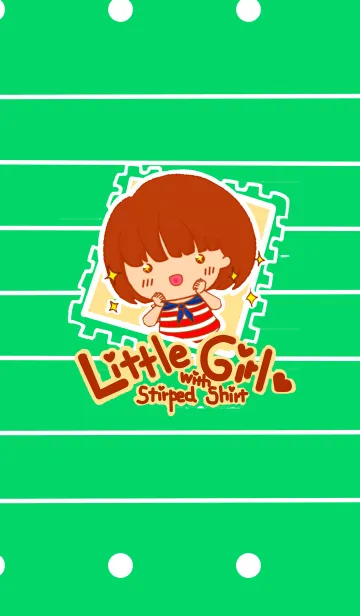 [LINE着せ替え] Little girl with a Striped Shirtの画像1