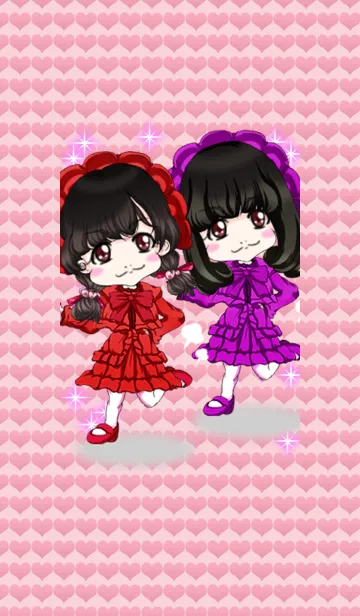 [LINE着せ替え] 原宿系ゴシックドレスガールからのエールの画像1