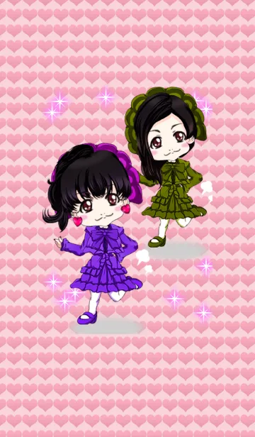 [LINE着せ替え] 原宿系ゴシックドレスガールからのエール.の画像1