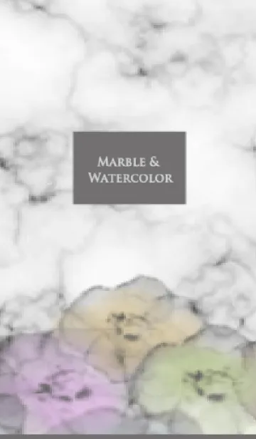 [LINE着せ替え] marble ＆ watercolor WHITEの画像1