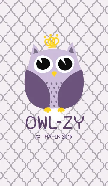 [LINE着せ替え] OWL-ZY 紫色のフクロウの画像1