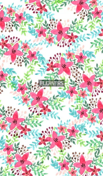 [LINE着せ替え] water color flowers_130の画像1