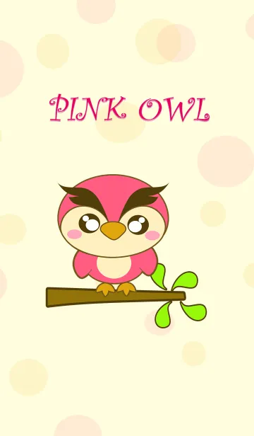 [LINE着せ替え] Pink owlの画像1