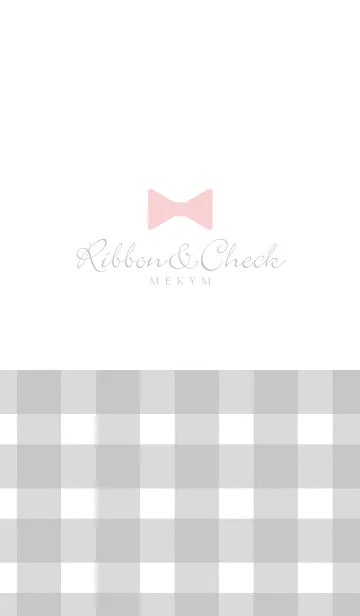 [LINE着せ替え] Ribbon＆Checkの画像1