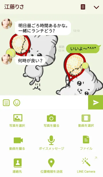 [LINE着せ替え] 学生にゃんこ(テニス編)の画像4