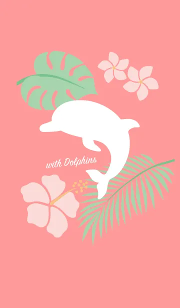 [LINE着せ替え] with Dolphins "floral"の画像1