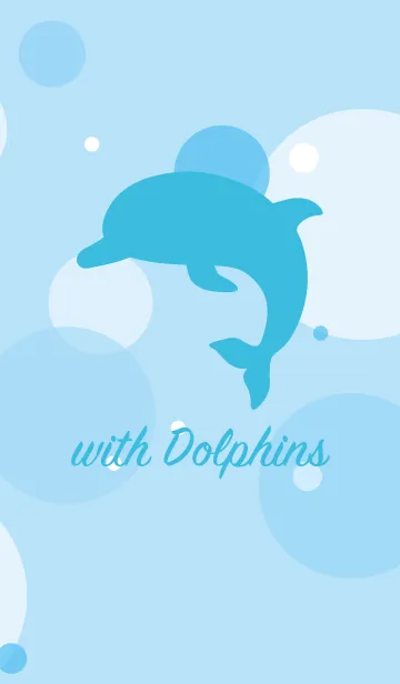 [LINE着せ替え] with Dolphins "bubble"の画像1