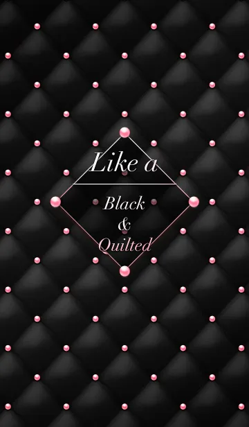 [LINE着せ替え] Like a - Black ＆ Quilted #Berryの画像1