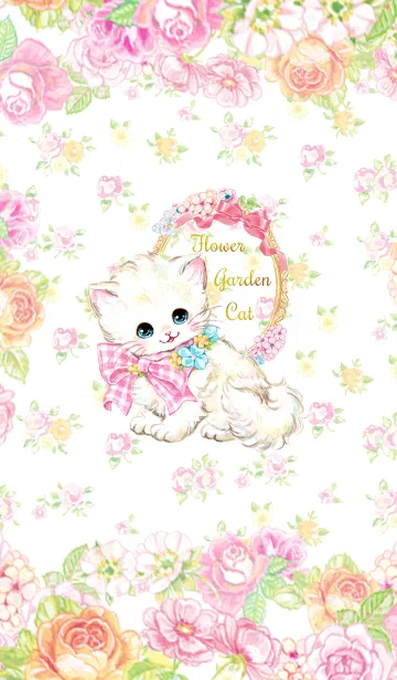 [LINE着せ替え] Flower Garden Catの画像1