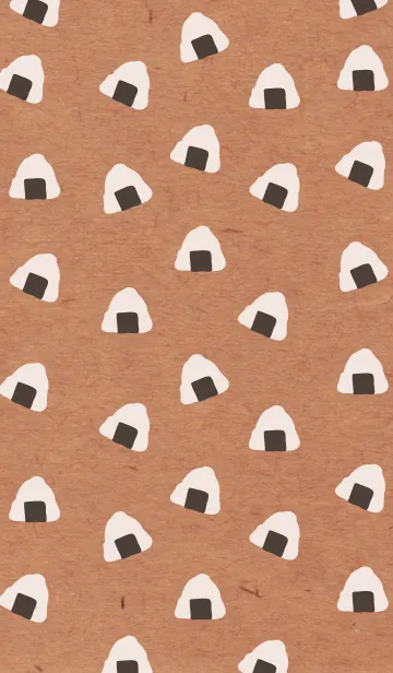 [LINE着せ替え] クラフト紙-おにぎり-の画像1