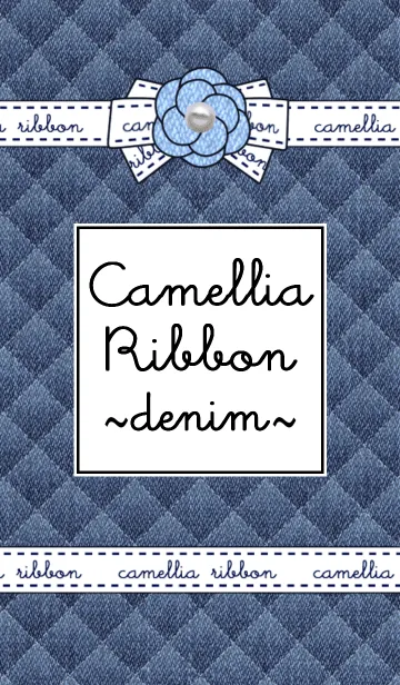 [LINE着せ替え] 大人カワイイ♡Camellia Ribbon -denim-の画像1