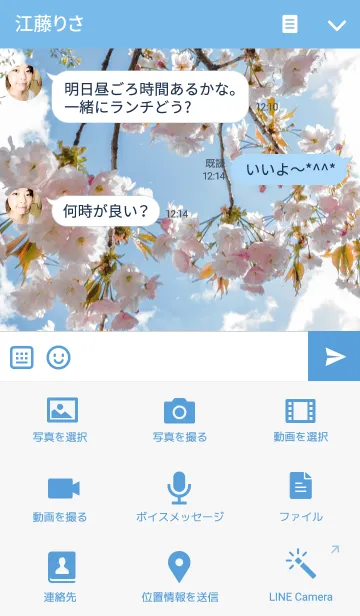 [LINE着せ替え] 空桜の画像4