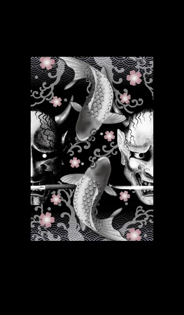 [LINE着せ替え] 般若と桜鯉の画像1