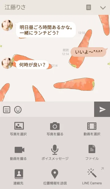 [LINE着せ替え] RABBIT -carrot-の画像4