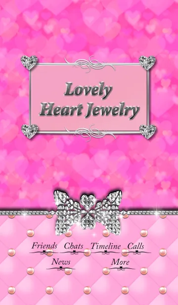 [LINE着せ替え] 宝石のようなキラキラハートの着せ替えの画像1