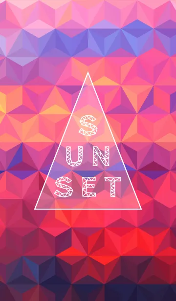 [LINE着せ替え] triangle sunset-pink-の画像1
