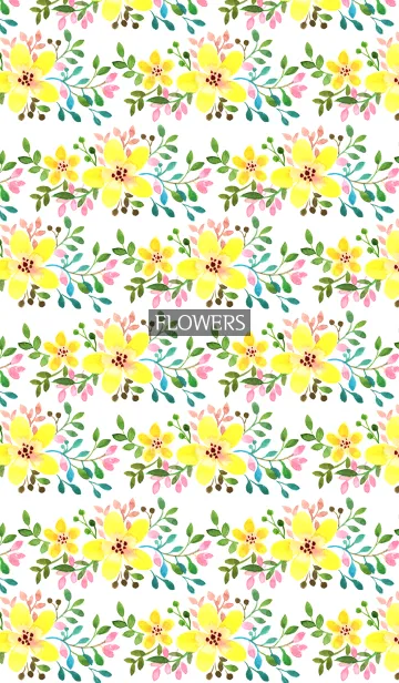 [LINE着せ替え] water color flowers_128の画像1