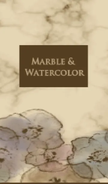 [LINE着せ替え] marble ＆ watercolor BROWNの画像1