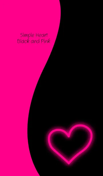 [LINE着せ替え] Simple Heart Black and Pink.の画像1