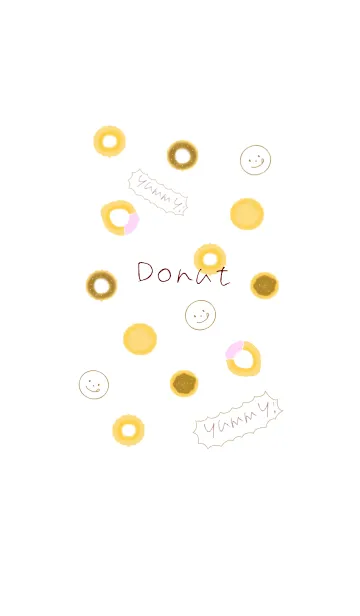 [LINE着せ替え] ドーナツ大好きの画像1