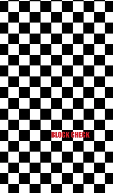 [LINE着せ替え] BLOCK CHECK*Black*White***の画像1