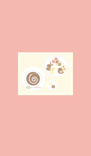 [LINE着せ替え] ティータイム どうぶつクッキーの画像1