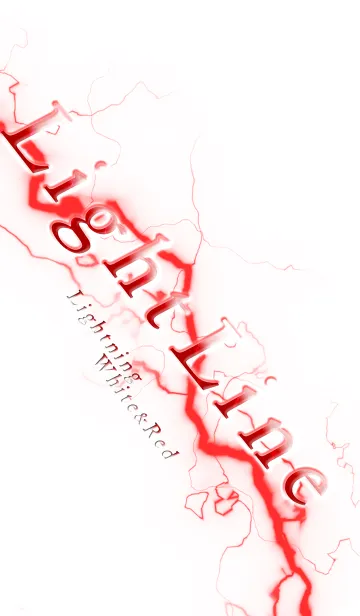 [LINE着せ替え] Light Line (Lightning White And red)の画像1