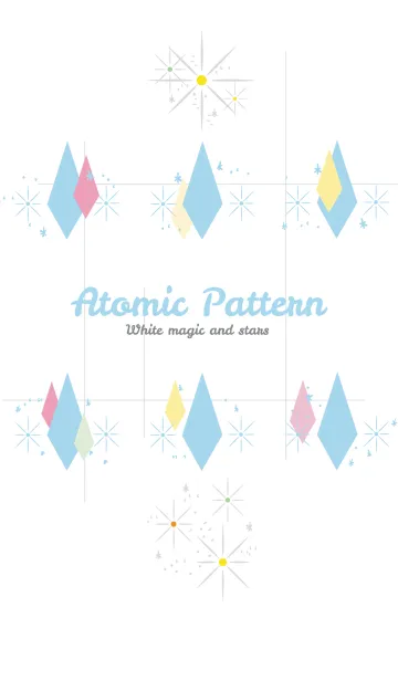 [LINE着せ替え] アトミックパターン - 白魔法と星の画像1