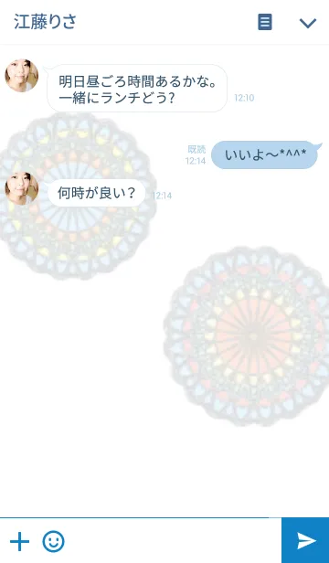 [LINE着せ替え] お花とリボンレース-スペイン-の画像3