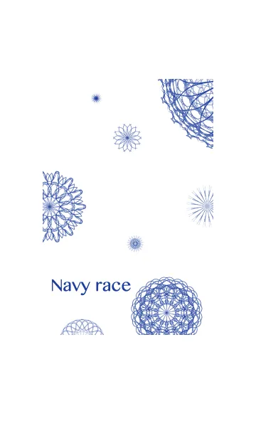 お花とリボンレース-ネイビー-の着せ替えメイン画像