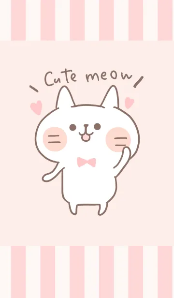 [LINE着せ替え] ●○可愛いにゃんこ○●ぴんくギンガムの画像1