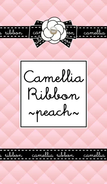 [LINE着せ替え] 大人カワイイ♡Camellia Ribbon -peach-の画像1