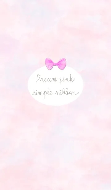 [LINE着せ替え] 夢色 ピンク リボンの画像1