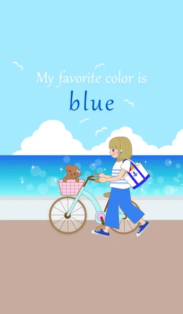 [LINE着せ替え] My favorite color is blueの画像1